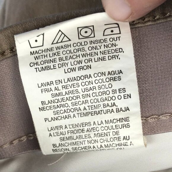 Lee Women's Flex Motion Straight Leg Mid Rise Pants 12P Petite Khaki Beige - Picture 9 of 13